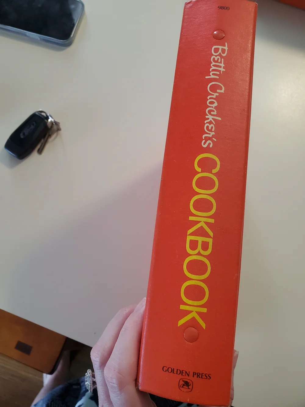 Betty Crocker Red & Yellow Vintage Recipe Hardcover Cookbook, Year 1972